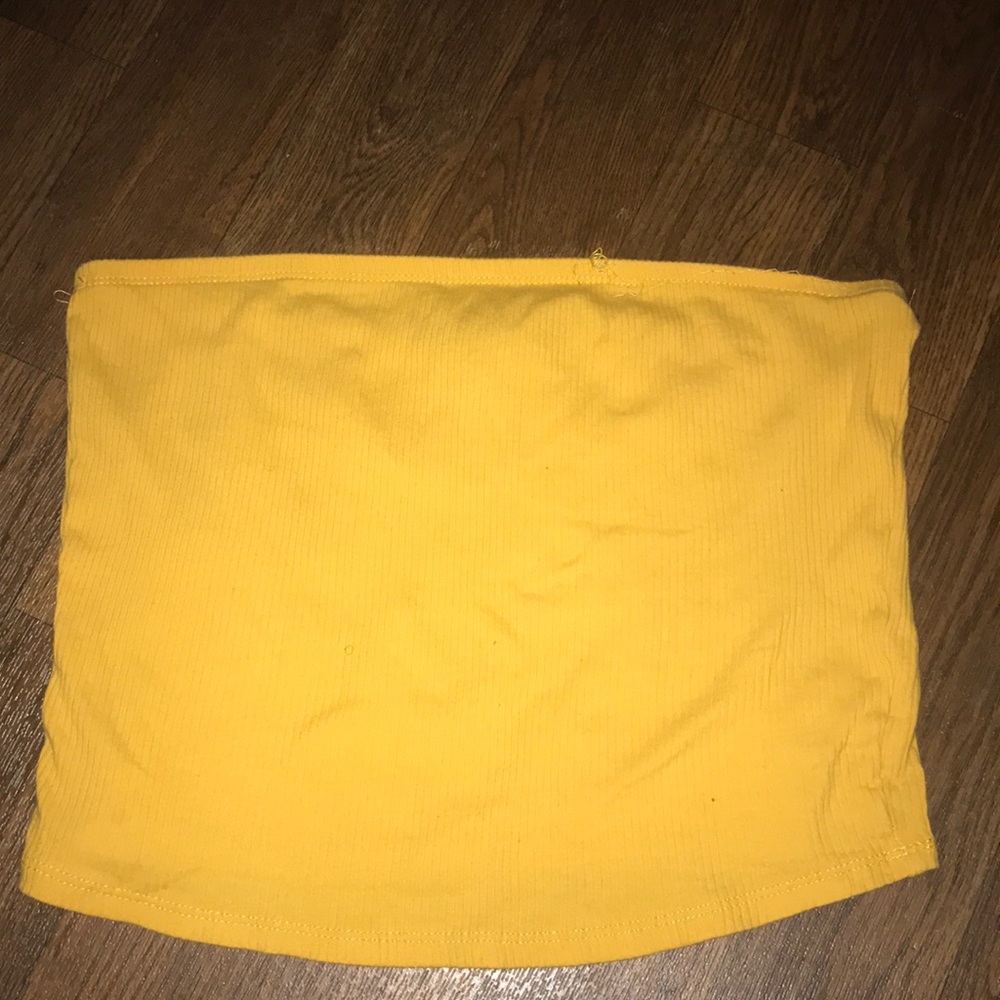 Plain yellow tube top